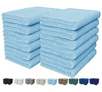 Vozbi Face Towels (12-Pack)-Ring Spun Cotton Fingertip Towels-Flannel Face Cloths-450 GSM Children's Bath Towels-Baby Washcloths for Home & Kitchen-Guest Towels 30 x 30 cm