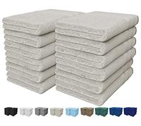 Vozbi Face Towels (12-Pack)-Ring Spun Cotton Fingertip Towels-Flannel Face Cloths-450 GSM Children's Bath Towels-Baby Washcloths for Home & Kitchen-Guest Towels 30 x 30 cm