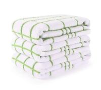 Vozbi Tea Towels for Kitchen 70x50cm - 100% Cotton Tea Towel - Absorbent, Quick Dry & Lint Free - Durable Dish Cloths - Kitchen Dish Towels for Catering & Restaurant (Green (Pack-3))