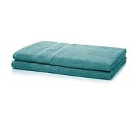 Vozbi Towels - Jumbo Bath Sheet Pack of 2-500 GSM Ring Spun Cotton Bath Towel - Extra Large Beach Towel Set 90 x 150 cm Kingfisher