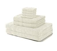 Vozbi Towels Set - (8 Pieces) 2 Bath Towels, 2 Hand Towels and 4 Washcloths - 500 GSM Egyptian Collection Towel Bale - Ring Spun Cotton Towel Set Cream
