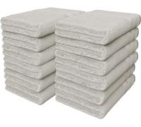 Vozbi Towels | Towel Set of 12 | Flannel Face Cloth | 700 GSM Face Towels 33 X 33 cm | 100% Cotton Hand Towels Hotel & Spa Wash Cloth | Face Towels | Gym Towel Flannels Bathroom Towels (Cream)