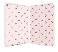 Vozehui 10.2 inch Cute Cherry Case for iPad 9th/8th/7th Generation Case with Pencil Holder,Shockproof Tri-fold Stand Protective Cover w/Auto Sleep Wake for iPad 9th/8th/7th