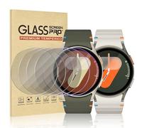 Vozehui [4+2 Pack Screen Protector for Samsung Galaxy Watch 7/6/5/4 40mm, Tempered Glass, 2.5D Ultra-Thin, Touch Sensitive, 4 Privacy Screen & 2 Anti-Purple Light Eye Protection