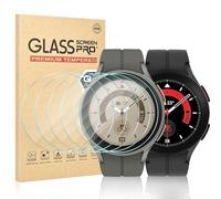 Vozehui 6 Pack Screen Protector for Samsung Galaxy Watch 5 Pro 45mm, High Definition Tempered Glass, 2.5D Ultra-Thin, Touch Sensitive, Easy Installation, for Samsung Galaxy Watch 5 Pro 45mm