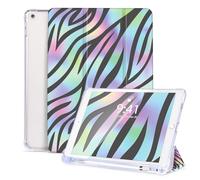 Vozehui Case For New iPad 9th/8th/7th Generation Case, iPad 10.2 inch Case with Pencil Holder, Protective Cover with Trifold Stand for iPad 9th, 2021/2020/2019 Auto Wake/Sleep, Zebra Print