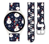 Vozehui Christmas Watch Band Compatible with Samsung Galaxy Watch 7/FE/6/5/4 Band with Charms,20mm Soft Silicone Sport Strap for Garmin Vivoactive 5/Vivoactive 3 Smart Watch Strap