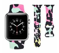 Vozehui Compatible for Apple Watch Silicone Strap 41mm 40mm 38mm, Cow Leopard Zebra Animal Print Soft Sport Band Compatible with iwatch Apple Watch Strap SE Series 9 8 7 6 5 4 3 2 1, Leopard Print