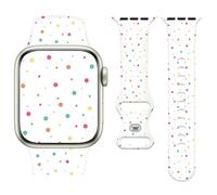 Vozehui Cute Polka Dot Silicone Strap Compatible with Apple Watch Strap 42mm 44mm 45mm 49mm,Soft Replacement Sport Straps for iWatch SE Series 11 11 10 9 8 7 6 5 4 3 2 1 Women Men，Colour