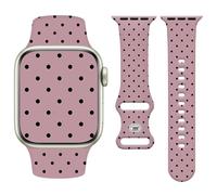 Vozehui Cute Polka Dot Silicone Strap Compatible with Apple Watch Strap 42mm 44mm 45mm 49mm,Soft Replacement Sport Straps for iWatch SE Series 11 11 10 9 8 7 6 5 4 3 2 1 Women Men，Smoke Purple