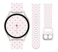 Vozehui Cute Polka Dot Strap 20mm Compatible with Samsung Galaxy Watch 7 6 5 4 FE 40mm 44mm,Waterproof Soft Silicone Sport Strap for Garmin Vivoactive 5/Vivoactive 3 Smart for Women Men,Apricot