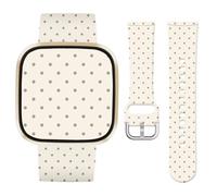 Vozehui Cute Polka Dot Strap Silicone Strap Compatible with Fitbit Versa 4 3/Sense/Sense 2,Soft Silicone Cute Replacement Straps for Women Men