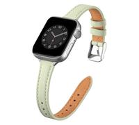 Vozehui Leather Straps Compatible with Apple Watch Strap 38/40/41/42/44/45/49mm,Women Men Slim&Thin Leather Replacement Wristband for Apple Watch Series 11 10 9 8 7 6 5 4 3 2 1 & iWatch SE,Ultra