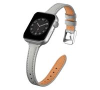 Vozehui Leather Straps Compatible with Apple Watch Strap 42mm 44mm 45mm 46mm 49mm,Women Men Slim&Thin Leather Replacement Wristband for Apple Watch Series 11 10 9 8 7 6 5 4 3 2 1 & iWatch SE,Ultra
