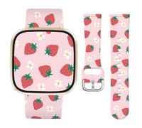 Vozehui Leopard Print Silicone Strap Compatible with Fitbit Versa 4 3/Sense/Sense 2,Soft Silicone Cute Replacement Straps for Women Men