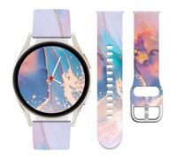 Vozehui Marble Silicone Straps 20mm Compatible with Samsung Galaxy Watch 7 6 5 4 FE 40mm 44mm, Comfortable to Wear, Waterproof and Durable Replacement Band for Garmin Vivoactive 5/Vivoactive 3