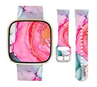Vozehui Marble Silicone Straps for Fitbit Versa 4 3 Sense Sense 2, Soft, Unique Printing Technology, Comfortable to Wear, Waterproof and Durable Replacement Band for Men Women
