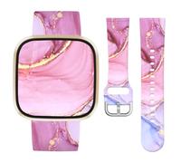 Vozehui Marble Silicone Straps for Fitbit Versa 4 3 Sense Sense 2, Soft, Unique Printing Technology, Comfortable to Wear, Waterproof and Durable Replacement Band for Men Women