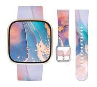Vozehui Marble Silicone Straps for Fitbit Versa 4 3 Sense Sense 2, Soft, Unique Printing Technology, Comfortable to Wear, Waterproof and Durable Replacement Band for Men Women