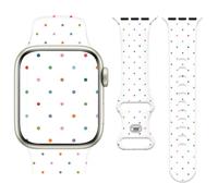 Vozehui Silicone Strap Compatible with Apple Watch Strap 42mm 41mm 40mm 38mm/42mm 44mm 45mm 49mm, Soft Cute Replacement Straps for iWatchSE/Ultra Series 11 10 9 8 7 6 5 4 3 2 1, Colour Polka Dot