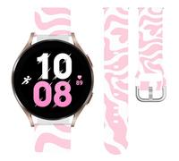 Vozehui Stripes Printed Soft Silicone Strap Compatible with Samsung Galaxy Watch 7/6/5/4/FE Band 40/44mm, 20mm Silicone Replacement for Samsung Galaxy Watch 3/5 Pro 45mm/Active 2,Women