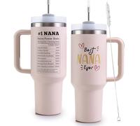 VoziSpace Best Nana Ever Tumbler with Handle 40oz Nana Gifts - Birthday Gifts for Grandma, Grandma Coffee Mug from Grandkids - World's Best Grandmother Gifts for Christmas Mother’s Day
