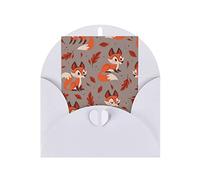 VOZITI Fall Fox Greeting Card Anniversary Card Bff Card Thank-You Card Holiday Card Wedding Card Friendship Card Gift Card Love Card