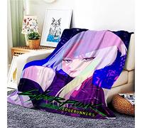 VOZMIO Cyberpunk Flannel Warm Soft Plush on The Sofa Bed Blanket Suitable for Air Conditioning Blanket Nap Blanket (E,60 * 80 in(150 * 200 CM))