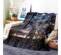 VOZMIO Genshin Impact Xiao Flannel Warm Soft Plush on The Sofa Bed Blanket Suitable for Air Conditioning Blanket Nap Blanket (G,40 * 60 in(100 * 150 CM))