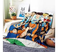 VOZMIO Haikyuu Flannel Warm Soft Plush on The Sofa Bed Blanket Suitable for Air Conditioning Blanket Nap Blanket (A,40 * 60 in(100 * 150 CM))