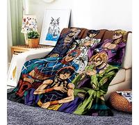 VOZMIO JoJo's Bizarre Adventure Flannel Warm Soft Plush on The Sofa Bed Blanket Suitable for Air Conditioning Blanket Nap Blanket (60 * 80 in(150 * 200 CM))