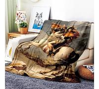VOZMIO Napoleon Bonaparte Flannel Warm Soft Plush on The Sofa Bed Blanket Suitable for Air Conditioning Blanket Nap Blanket (60 * 80 in(150 * 200 CM))