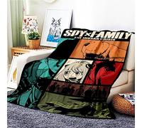 VOZMIO SPY×FAMILY Flannel Warm Soft Plush on The Sofa Bed Blanket Suitable for Air Conditioning Blanket Nap Blanket (A,60 * 80 in(150 * 200 CM))