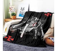 VOZMIO Templar Knight Flannel Warm Soft Plush on The Sofa Bed Blanket Suitable for Air Conditioning Blanket Nap Blanket (A,60 * 80 in(150 * 200 CM))