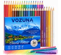 Vozuna Colouring Pencils, 36 Colours Oil Based Coloured Pencils for Adults Artists, Pre-Sharpened Break Resistant 3mm Core, Numbered Colour Pencils for Drawing, Sketching and Illustration