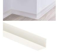 Flexible Skirting Board - Self Adhesive Skirting Trim - Flexible Skirting PVC Angle - White - 15m Long
