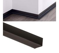 Flexible Skirting Board - Self Adhesive Skirting Trim - Flexible Skirting PVC Angle - Black - 5m Long