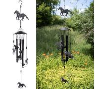 VP Home Wild Horses Wind Chimes for Outside - Harmonic Windchimes with Rustic Design for Gardens, Patios, and Porches - Thoughtful Horse Gifts for Mom, Grandma, and Horse Lovers - 12 x 12 x 84 Inches
