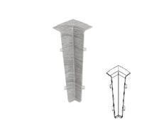VP Plastic Skirting Board - High Line 2.5m PVC Internal Corner Light Grey Oak 78