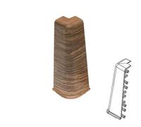 VP Plastic Skirting Board - High Line 2.5m PVC Skirting Board - External Corner - Cantabrian Oak - 236