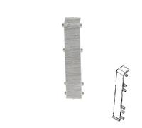 VP Plastic Skirting Board - High Line 2.5m PVC Skirting Board Joint Trim/Link - Light Grey Oak - 78