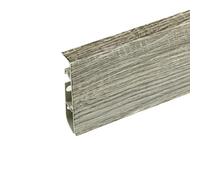 VP Plastic Skirting Board - High Line 2.5m PVC Skirting Board with Wire Cover Design - Dark Pine - 317