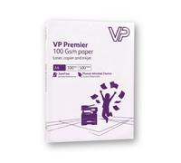 VP Premier A4 Printer Paper 100gsm | 500 Sheets Premium Thick Copy Paper for Laser and Inkjet Printers | Jam-Free Heavy Duty White Office Paper Ream