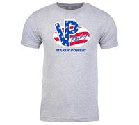 VP Racing Fuels - American Logo Tee - Softstyle USA Flag T-Shirt - Officially Licensed VP Apparel, Gray, L