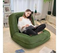 VPAIUNCKU Human Dog Bed, Convertible Lazy Sofa Bed With 5 Adjustable Position, Tatami Sofa Bed Bean Bag Sofa With 2 Soft Pillows For Bedroom Living Room Office green