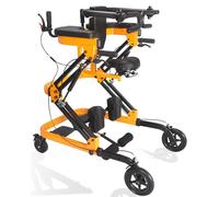 VPAIUNCKU Multifunctional Rehabilitation Walker With Standing, Walking,and Push Cart Training,adjustable Height,anti-tilt Design,ideal For Home&clinical Use yellow