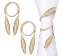 VPbao 2 Pack DIY Curtain Tiebacks Clips Decorative Creative Variety Shape Twist Drape Tie Backs European Style Random Modelling Curtain Holdbacks for Home Kitchen Office Drapery Champagne