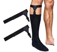 VPbao 2pcs Men Elastic Sock Garters with Non-slip Clamps Suspender Garters