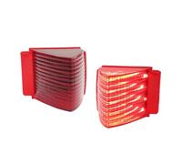 Vpepmwg Tail Light Assembly Replacement For Chevrolet For Chevelle For Malibu 1967 Rear Tail Light Brake Turn Signal Reverse Backup With LED(Red Lens Red)