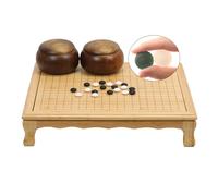 VPH Luxury Bodhi Wood Go Set - 4-Foot Frame Bamboo Board (0.8'') + Double-Convex New Yunzi Stones & Premium Wood Jars